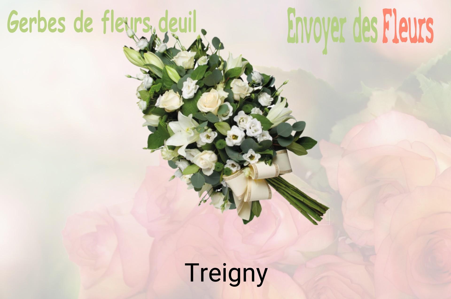 Gerbe de fleurs de deuil livrée à Treigny